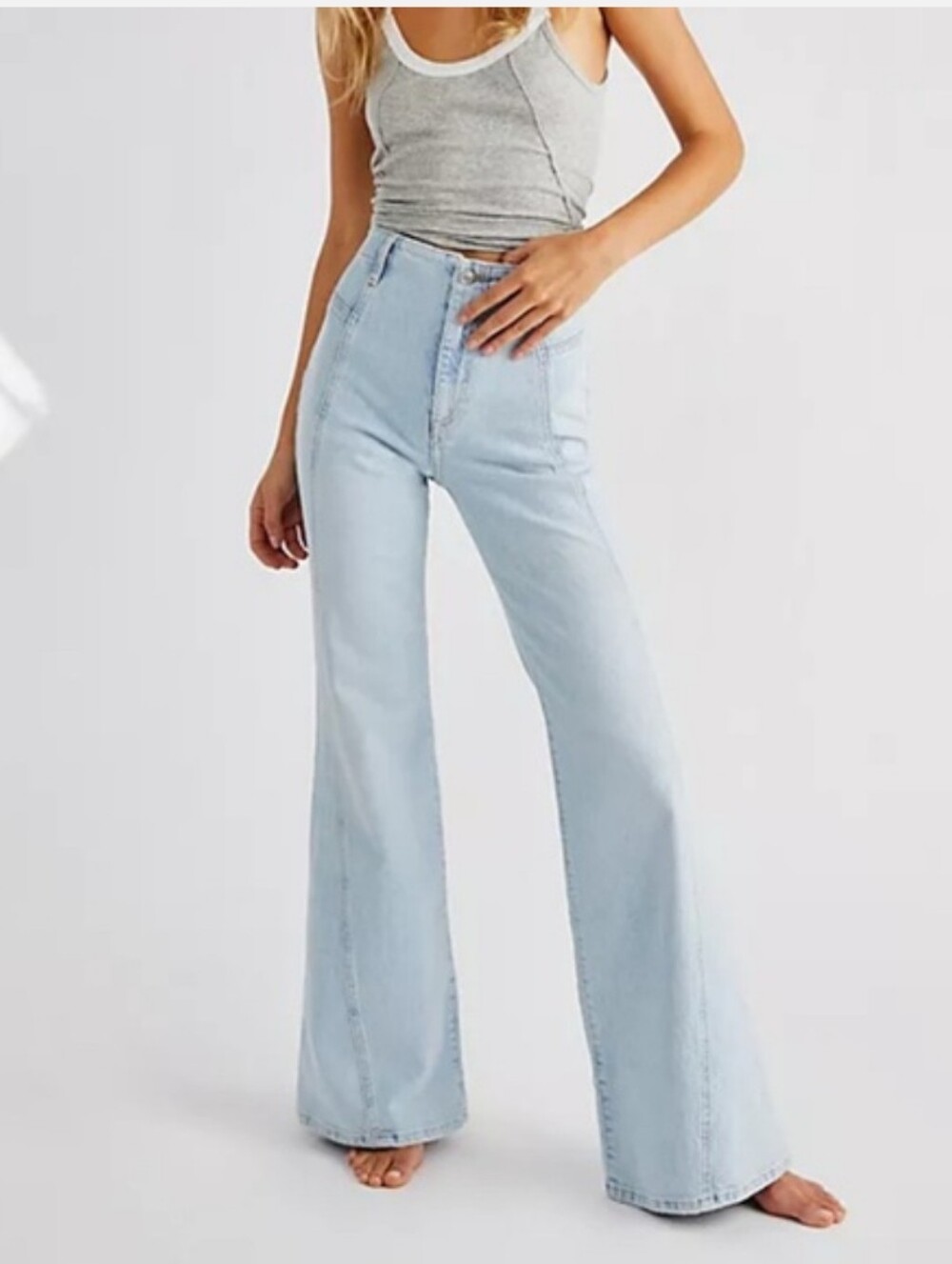 WE THE FREE FLORENCE FLARE HIGH-WAISTED JEANS SZ 28